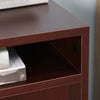 HOMCOM 24" Vertical Filing Cabinet with Drawer, Mobile File Cabinet with Wheels for Home Office, Espresso