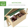 PawHut 80" Chicken Coop, Wooden Hen House Large Rabbit Hutch Poultry Cage Pen with Nesting Box, Run, Ramp, Drawer, for Outdoor Backyard Garden