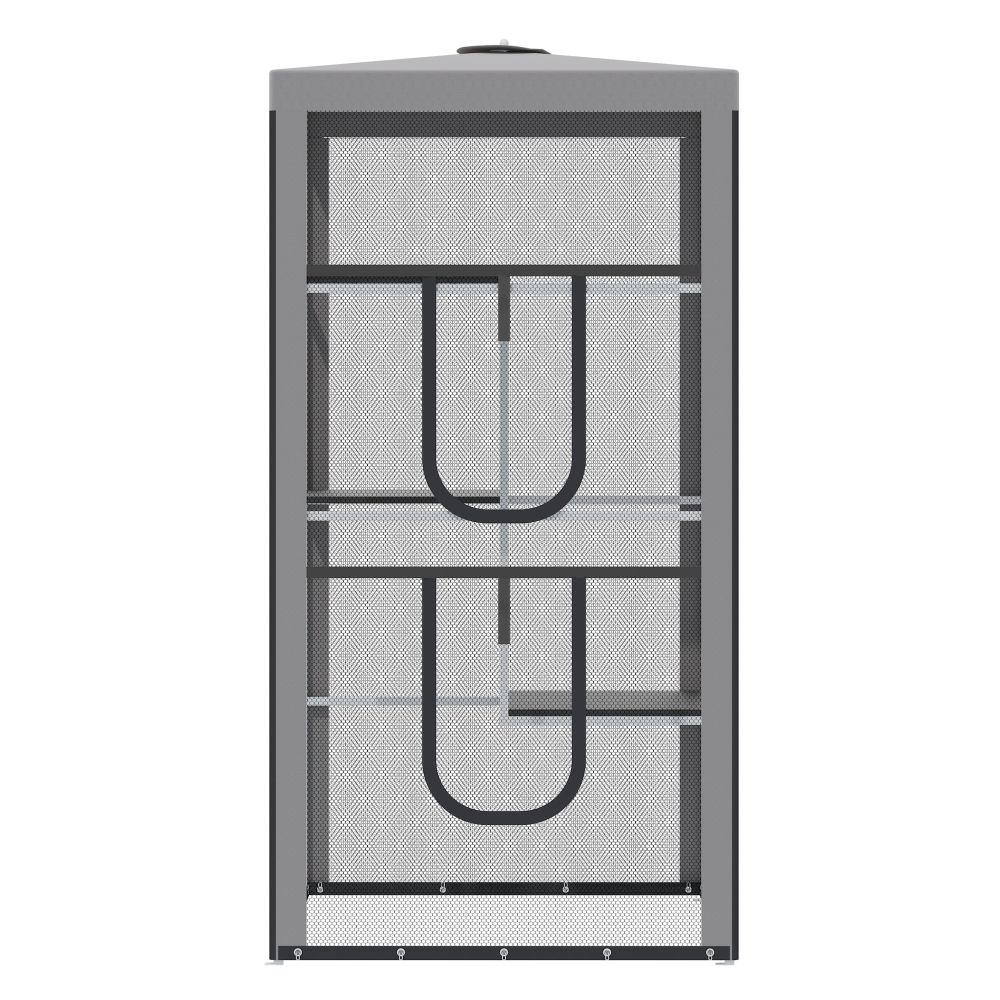 PawHut Large Catio Outdoor Cat Enclosure Cat House Indoor Kitten Cage Pet Kennel with 3 Platforms, Zippered Doors, and 4 Sandbags 39