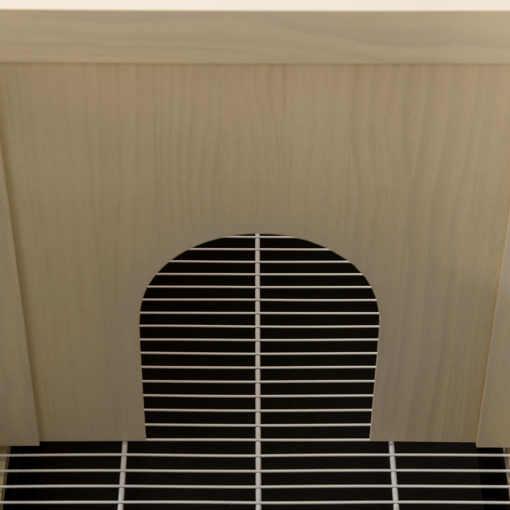 PawHut Small Rabbit Hutch, Indoor Bunny Cage on Wheels, Rabbit Habitat with Openable Top, Pull-Out Tray, Quail Cage Rabbit Cage Inside, 37.5" x 21" x 24.5"