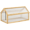 Outsunny Wooden Cold Frame Greenhouse Garden Portable Raised Planter with Openable Top for Indoor, Outdoor, Flowers, Vegetables, Plants, 35.5" x 20.5" x 19.5", Light Brown