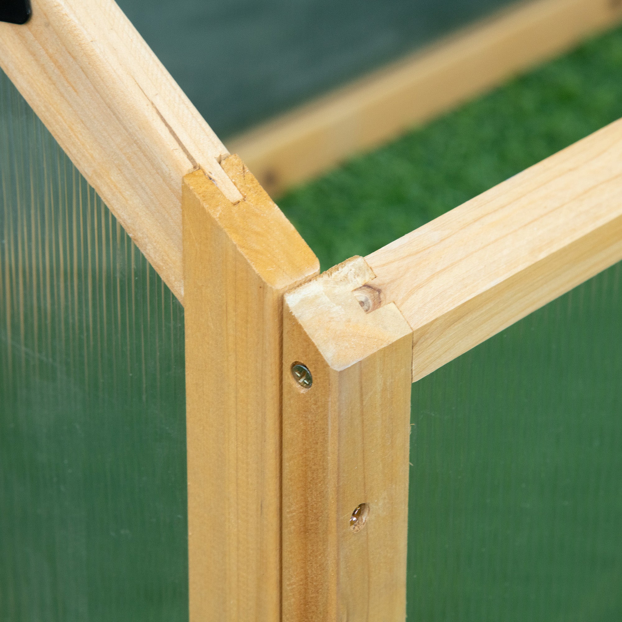 Outsunny Wooden Cold Frame Greenhouse Garden Portable Raised Planter with Openable Top for Indoor, Outdoor, Flowers, Vegetables, Plants, 35.5" x 20.5" x 19.5", Light Brown