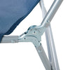 Outsunny Outdoor Lounge Chair, Portable Adjustable Reclining Seat Folding Chaise Lounge Patio Camping Beach Tanning Chair Bed with Pillow, Dark Blue