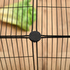 PawHut Pet Playpen Small Animal Cage, 16 Panels, Portable Metal Wire Fence with Door for Bunny, Guinea Pig, Chinchilla, Hedgehog, Each Panel Size 14" x 18"