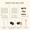 PawHut Pet Playpen Small Animal Cage, 16 Panels, Portable Metal Wire Fence with Door for Bunny, Guinea Pig, Chinchilla, Hedgehog, Each Panel Size 14" x 18"