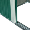 Outsunny 8.5' x 6' Garden Storage Shed with Skylight, Metal Outdoor Shed Tool House with Double Doors for Patio Yard, Dark Green