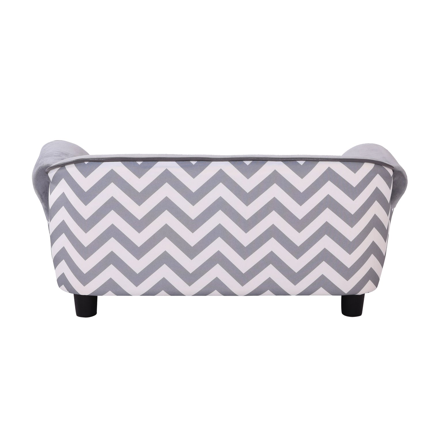 PawHut Pet Soft Warm Sofa Elevated Dog Puppy Sleeping Bed Raised Lounge Couch Bolster Side Pet Furniture Grey