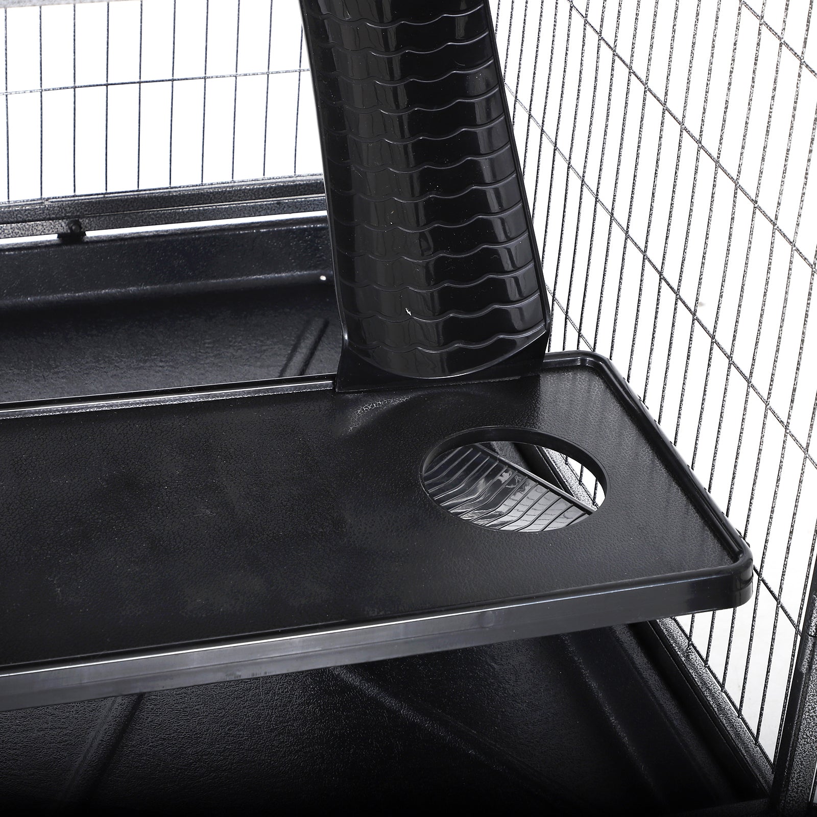 PawHut Small Animal Cage for Chinchilla Ferret Kitten on Wheels with Hammock Removable Tray, Silver Grey