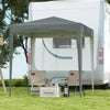 Outsunny 6.6'x6.6' Pop Up Canopy Tent with Sidewalls, Instant Sun Shelter Camping Gazebo with Carry Bag, for Outdoor, Garden, Patio, Grey