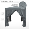 Outsunny 6.6'x6.6' Pop Up Canopy Tent with Sidewalls, Instant Sun Shelter Camping Gazebo with Carry Bag, for Outdoor, Garden, Patio, Grey