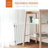 PawHut Foldable Dog Gate with Door, 4 Panels Freestanding Pet Gate with Support Feet Indoor Playpen for Small Dogs and Below, White