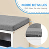 HOMCOM Bookshelf with Reading Nook, Bookcase with Seat Cushion, 5 Cube Storage Shelf for Home Office, Study, Grey