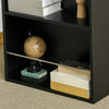 HOMCOM Modern Bar Table, Bar Height Dining Table with 3 Storage Shelves for Kitchen, Dining Room, Living Room, Black