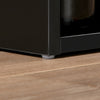 HOMCOM Modern Bar Table, Bar Height Dining Table with 3 Storage Shelves for Kitchen, Dining Room, Living Room, Black