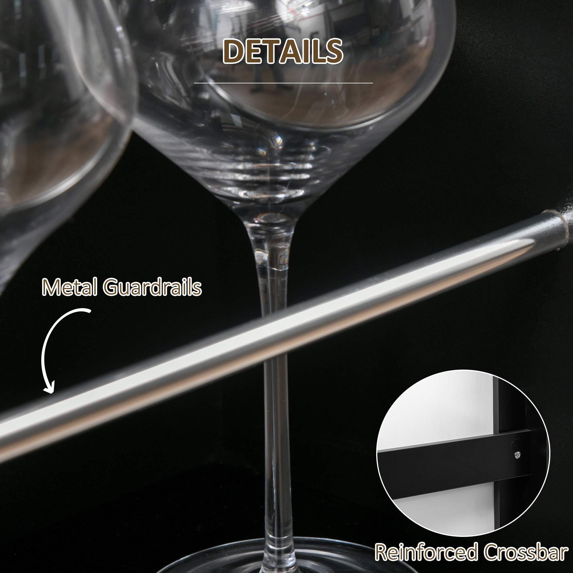 HOMCOM Modern Bar Table, Bar Height Dining Table with 3 Storage Shelves for Kitchen, Dining Room, Living Room, Black