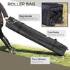 Outsunny 13' x 13' Pop Up Canopy with Mesh Sidewalls and Water/Sand Bag, UPF 50+ Easy Up Canopy Tent Shelter, Wheeled Carry Bag for Garden, Backyard, Patio, Lawn, Dark Grey