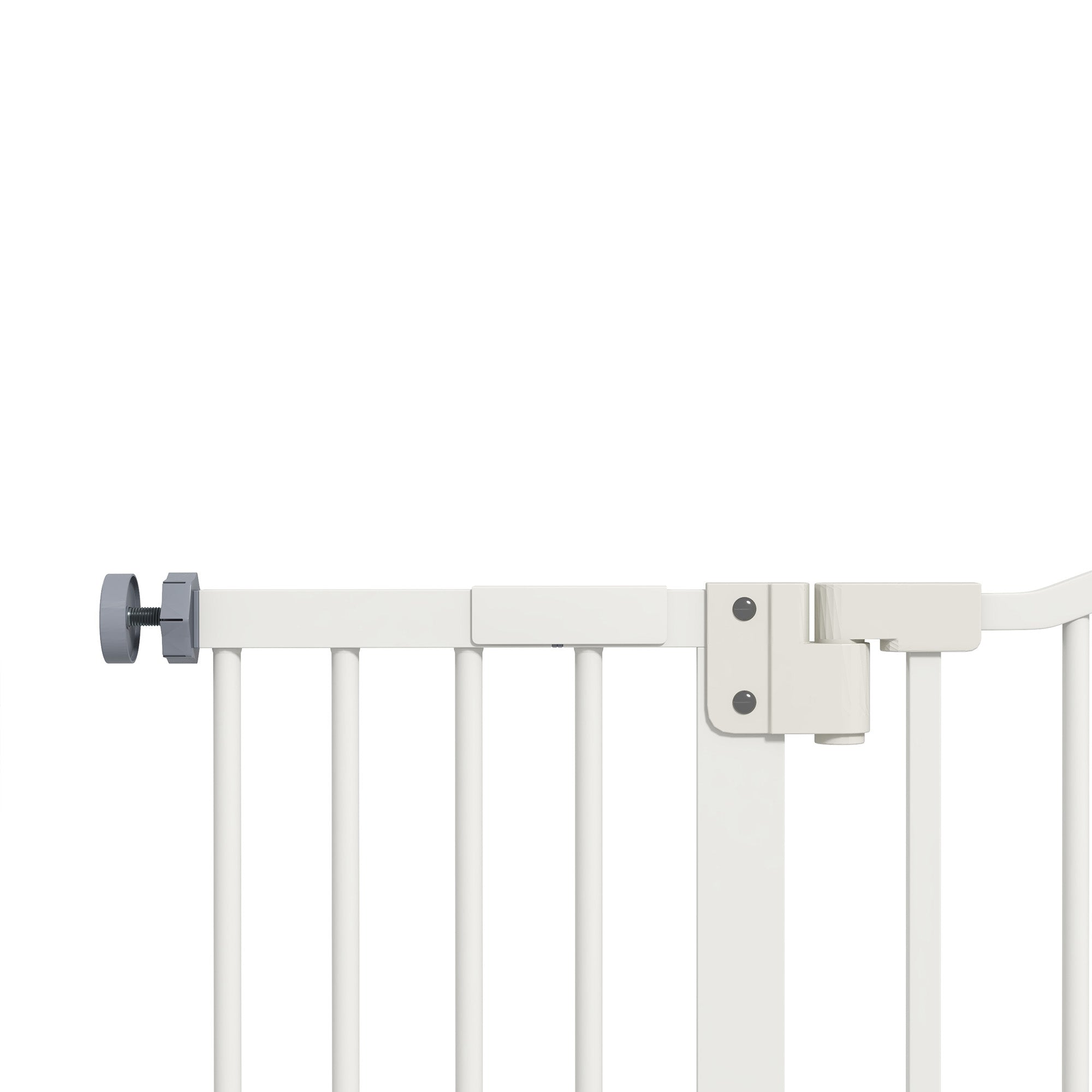 PawHut Pressure Fit Dog Stair Gate No Drilling Safety Gate Auto Close for Doorways, Hallways, 74-100cm Adjustable, 78cm Tall, White