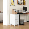 HOMCOM 2 Drawer File Cabinet, Lockable Filing Cabinet with Adjustable Hanging Bars for A4 and Letter for Home Office, White