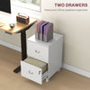 HOMCOM 2 Drawer File Cabinet, Lockable Filing Cabinet with Adjustable Hanging Bars for A4 and Letter for Home Office, White