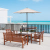 Outsunny 6.6FT Patio Umbrella, Outdoor Parasol Sun Shade with 6 Ribs for Balcony, Beach, Garden, Cream White