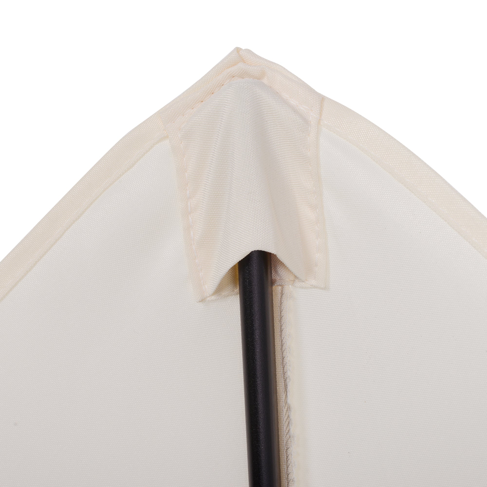 Outsunny 6.6FT Patio Umbrella, Outdoor Parasol Sun Shade with 6 Ribs for Balcony, Beach, Garden, Cream White