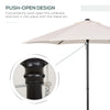 Outsunny 6.6FT Patio Umbrella, Outdoor Parasol Sun Shade with 6 Ribs for Balcony, Beach, Garden, Cream White