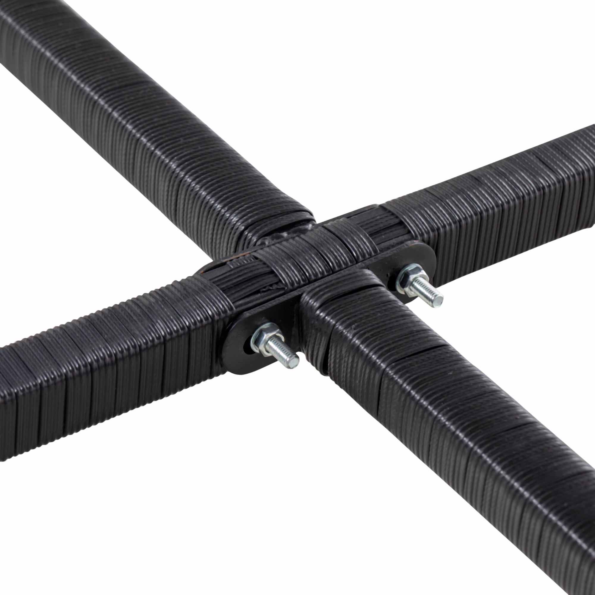 Outsunny 9 Pieces Wicker Patio Dining Set Outdoor Furniture Set with Removable Cushions, Glass Top Dining Table, Ottomans, PE Rattan Conversation Set for Garden Poolside, Blue