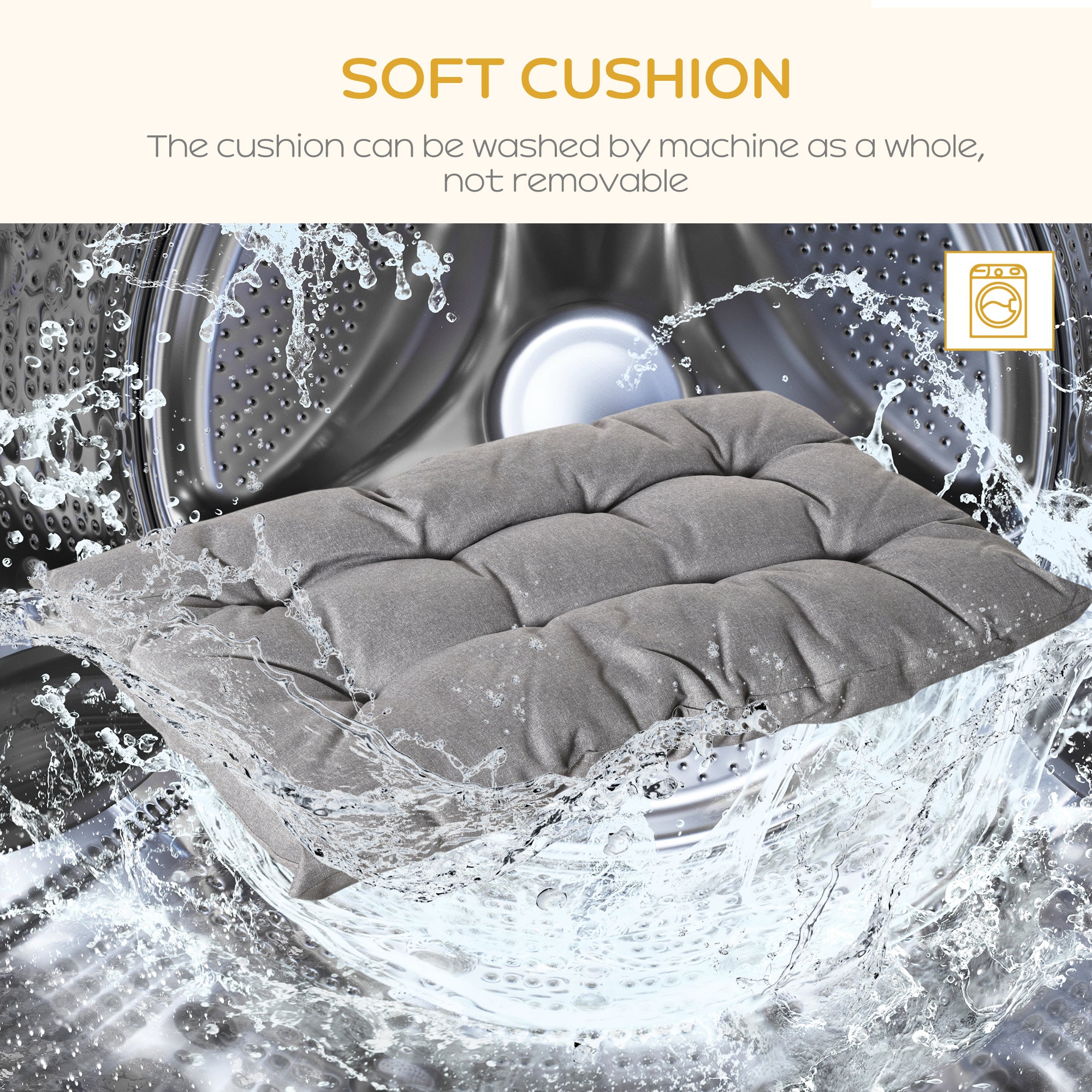 PawHut 95cm Ped Bed Raised Dog Bed Portable Sofa for Medium Sized Dogs w/ Washable Cushion, Grey