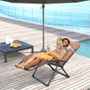 Outsunny Padded Zero Gravity Chair, Folding Recliner Chair, Patio Lounger with Cup Holder, Headrest, Adjustable Backrest, Removable Cushion for Outdoor, Patio, Deck, Khaki