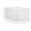 HOMCOM 18 Pack Shoe Storage Box, Space-saving Shoe Organizer, Clear Plastic Stackable Shoe Holder Containers with Front Opening