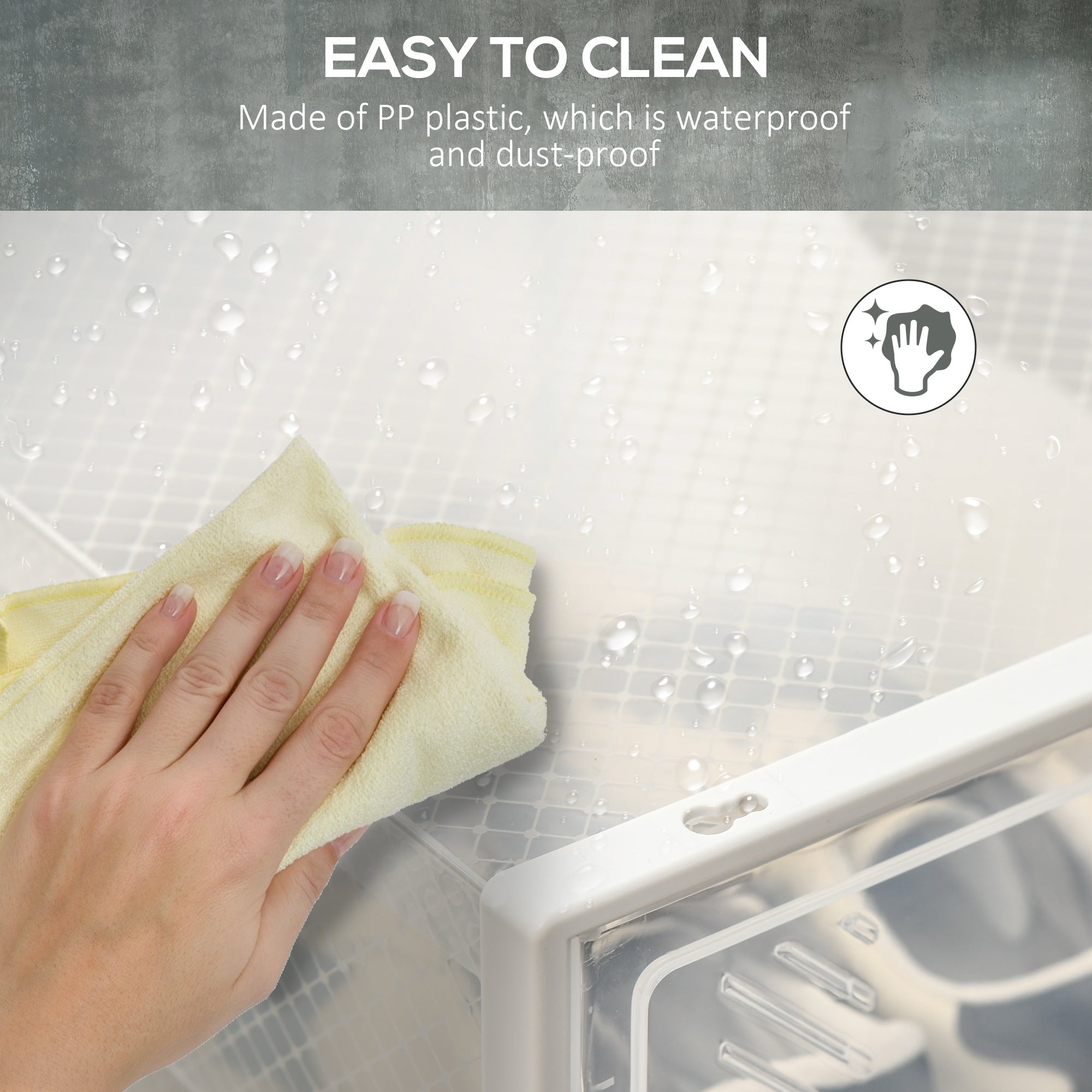 HOMCOM 18 Pack Shoe Storage Box, Space-saving Shoe Organizer, Clear Plastic Stackable Shoe Holder Containers with Front Opening