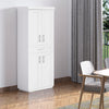 HOMCOM 72" Tall Kitchen Pantry Cabinet, Freestanding Kitchen Storage Cabinet with 4 Doors, Drawer and 3 Adjustable Shelves, White
