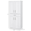 HOMCOM 72" Tall Kitchen Pantry Cabinet, Freestanding Kitchen Storage Cabinet with 4 Doors, Drawer and 3 Adjustable Shelves, White