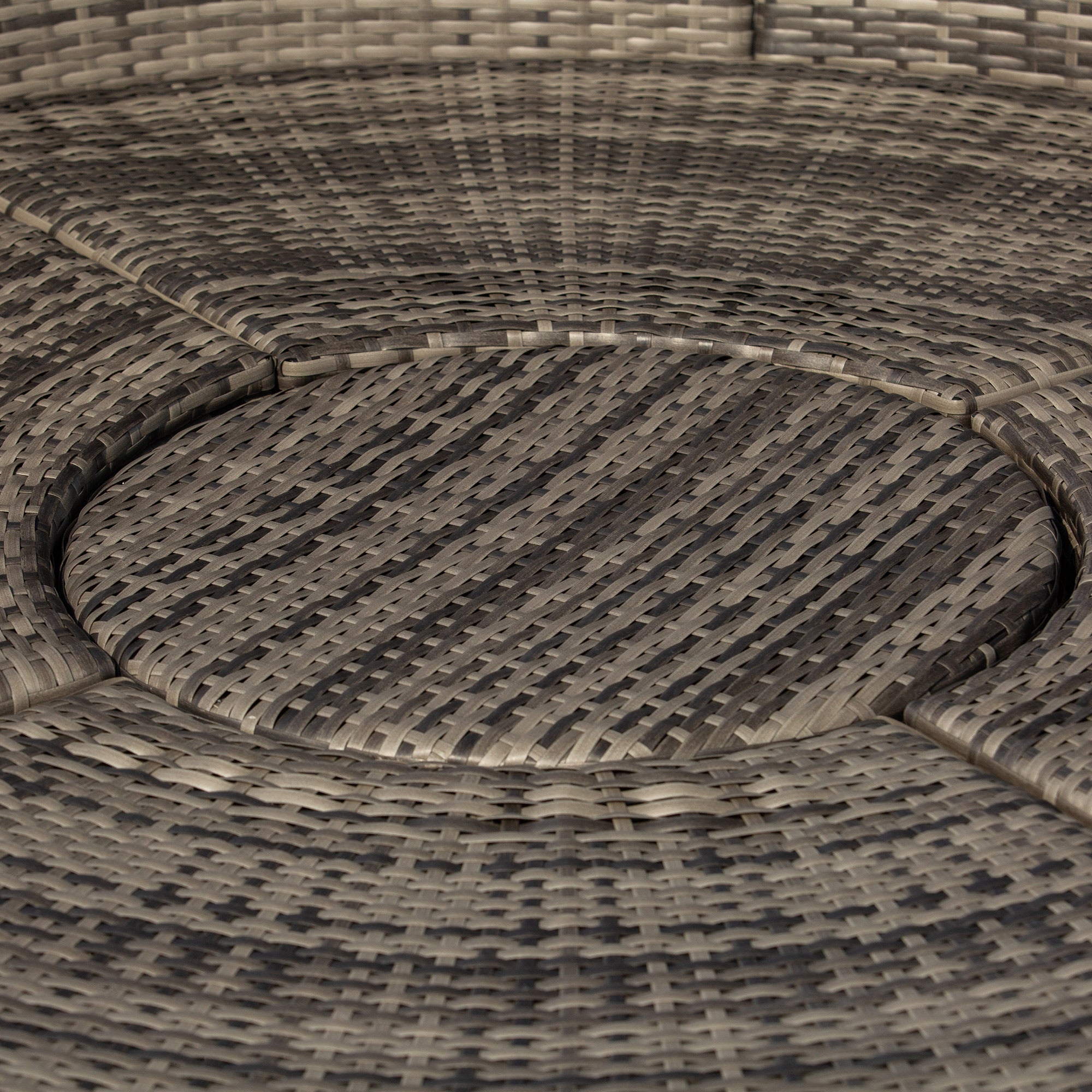 Outsunny 4 Pieces Outdoor Daybed with Retractable Canopy, PE Rattan Wicker Round Sofa Day Bed, Patio Sectional  Conversation Furniture Set with Cushions and Pillows, Grey