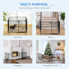 PawHut Dog Playpen DIY Adjustable, Puppy Play Pen Dog Fences Indoor with Automatically Close Lock, Pet Door for Doorway Stair, Fireplace Christmas Tree Barrier, 8-Panel, 30''H