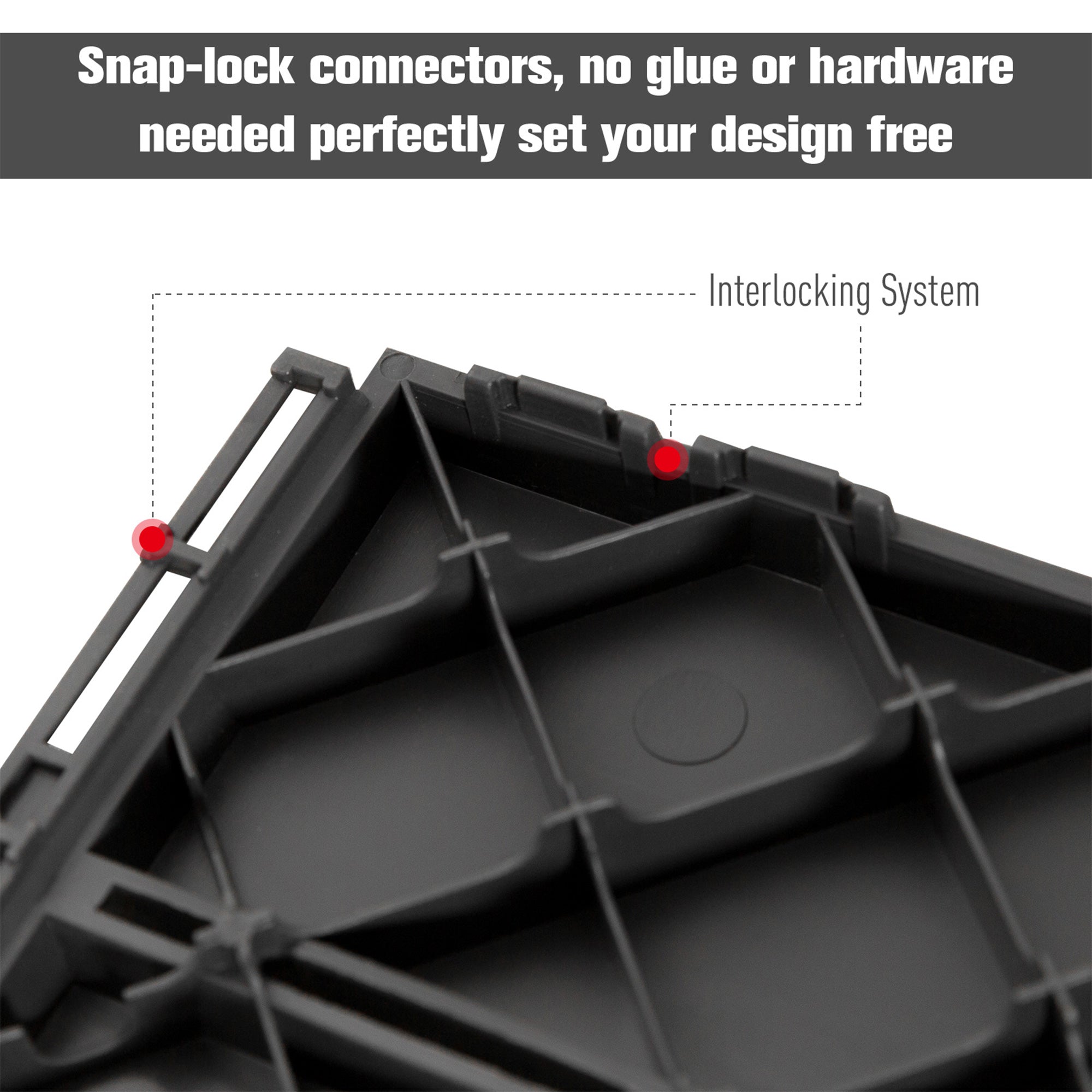 Outsunny 9 Pcs PP Interlocking Composite Deck Tile, 12