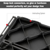 Outsunny 9 Pcs PP Interlocking Composite Deck Tile, 12" x 12" Outdoor Flooring Tiles for Indoor and Outdoor Use, Tools Free Assembly, Black