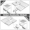 Outsunny 9 Pcs PP Interlocking Composite Deck Tile, 12" x 12" Outdoor Flooring Tiles for Indoor and Outdoor Use, Tools Free Assembly, Black