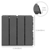 Outsunny 9 Pcs PP Interlocking Composite Deck Tile, 12" x 12" Outdoor Flooring Tiles for Indoor and Outdoor Use, Tools Free Assembly, Black