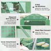 Outsunny 6.6' x 11' x 7' Walk-in Greenhouse Outdoor Plant Tunnel Warm Hot House w/ Roll Up Door and 6 Mesh Windows, Steel Frame, Green