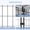 PawHut 4' x 4' x 4.5' Large Outdoor Dog Kennel Run Steel Fence with UV-Resistant Oxford Cloth Roof & Secure Lock