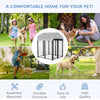 PawHut 4' x 4' x 4.5' Large Outdoor Dog Kennel Run Steel Fence with UV-Resistant Oxford Cloth Roof & Secure Lock