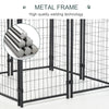 PawHut 4' x 4' x 4.5' Large Outdoor Dog Kennel Run Steel Fence with UV-Resistant Oxford Cloth Roof & Secure Lock