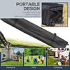 Outsunny 10' x 10' Pop Up Canopy Tent, Instant Sun Shelter with 3-level Adjustable Height, 1 Sidewall, and Wheeled Carry Bag for Outdoor, Garden, Patio, Grey
