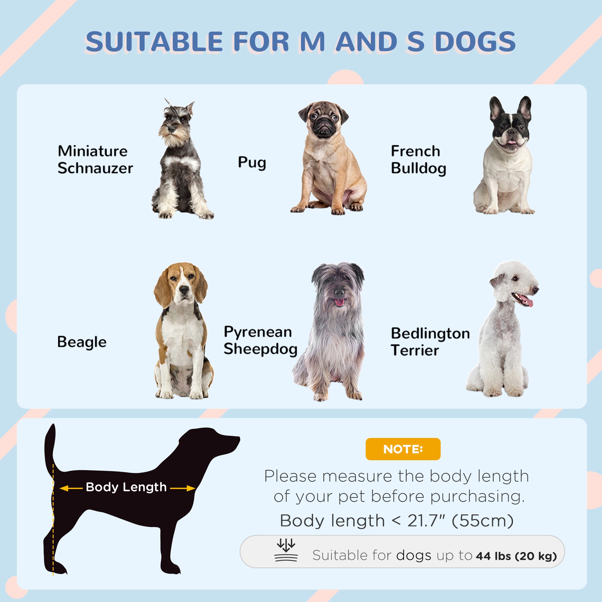 PawHut Dog House Outdoor, Elevated Dog House Dog Bed with Removable Cover, Mesh Windows, Storage Bag, for Small and Medium-Sized Dogs, Grey