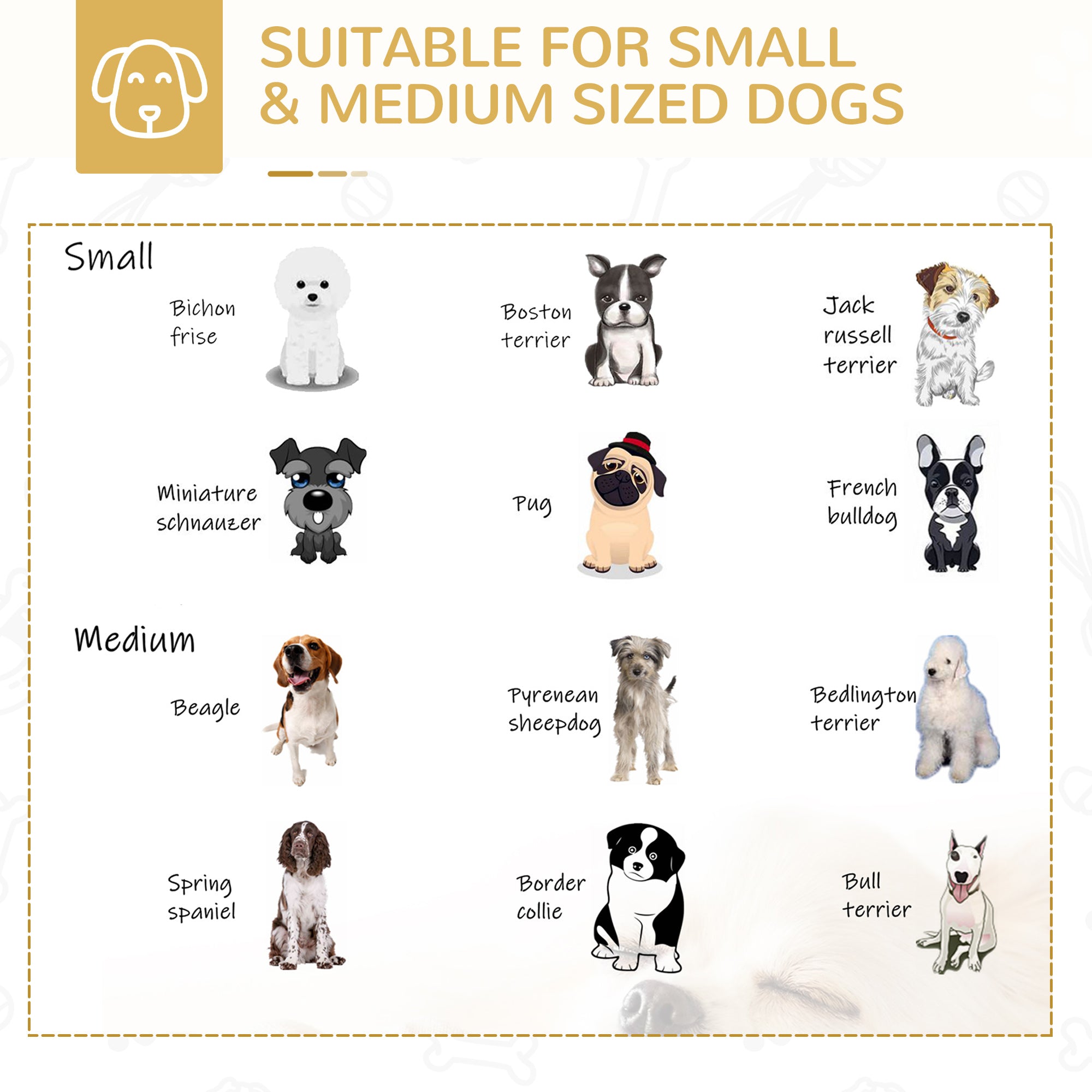PawHut Steel Dog Crate Cage, Lightweight Puppy Kennel, with Front Door, Secured Latch, No Leak Tray, for Small & Medium Sized Dog, 35" x 22.5" x 23.5"