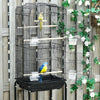 PawHut 62" Bird Cage Budgie Cage with Wheels, Detachable Stand, Storage, Black