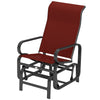 Outsunny Patio Glider with Breathable Mesh Fabric, Outdoor Glider Chair, Garden Rocking Gliding Seat for Patio, Yard, Porch, Wine Red