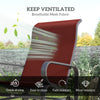 Outsunny Patio Glider with Breathable Mesh Fabric, Outdoor Glider Chair, Garden Rocking Gliding Seat for Patio, Yard, Porch, Wine Red