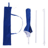 Outsunny 6.7ft Beach Umbrella with Push Button Tilt, Ruffled Outdoor Umbrella with Carry Bag and 8 Ribs, Blue